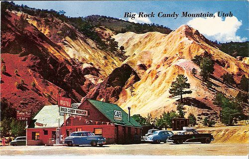 postcard for Big Rock Candy Mountain, Utah